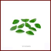 10 Anhänger Charms Blätter grün glänzend 10x18mm,  Acryl Bild 2