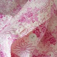 2x Kissenbezug Kopfkissen Bezug Bauernstoff mit Rosen, Blümchen Punkten rosa lila weiß, Wäschestoff Vintage Landhausstil Bild 5