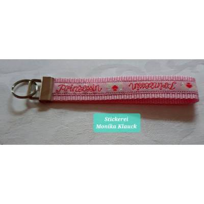 Schlüsselband mit Prinzessin und Herzen