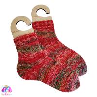 Extradicke Socken, Größe 36/37, handgrstrickt, Kuschelsocken mit Silbereffekt Bild 1
