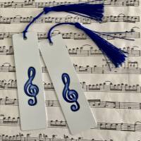Musik Lesezeichen, Bücher, Notenschlüssel Lesezeichen aus Metall mit Violinschlüssel , Geschenk Musiker,  Musik Buch Bild 2