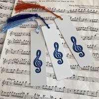 Musik Lesezeichen, Bücher, Notenschlüssel Lesezeichen aus Metall mit Violinschlüssel , Geschenk Musiker,  Musik Buch Bild 5