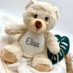 Kuscheltier Teddybär mit Name Personalisiert | Geburtsdaten Bild 2