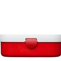 Brotdose Mepal mit Namen, Lunchbox & Trinkflasche für Mädchen mit Obsteinsatz und Gabel, Motiv Marienkäfer rot Bild 4