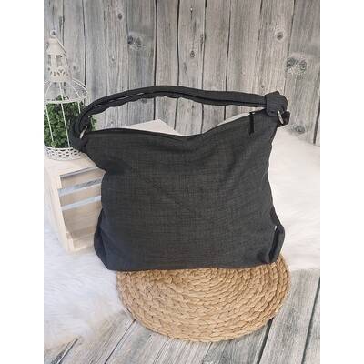 Handtasche (Farbbeispiel anthrazit) aus Polstercanvas in 36 verschiedenen Farben