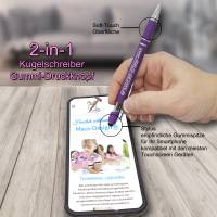 Kugelschreiber personalisiert | Metall Kugelschreiber mit Gravur | 5 Stück | Softtouch | Stylus | Touch Pen Bild 2