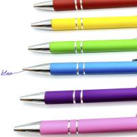 Kugelschreiber personalisiert | Metall Kugelschreiber mit Gravur | 5 Stück | Softtouch | Stylus | Touch Pen Bild 7