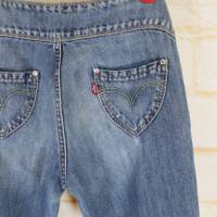 Vintage 90er Jeans Low Waist Capri Hose Jeanshose Levis Größe 34 36 S Blau Used Caprihose Bild 4