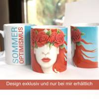 Dekorative Kunst Tasse für deine schönste Kaffeemomente, Farbenfrohe Kaffeebecher für Kunstinteressierte zum Frauentag Bild 2