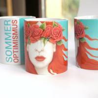 Dekorative Kunst Tasse für deine schönste Kaffeemomente, Farbenfrohe Kaffeebecher für Kunstinteressierte zum Frauentag Bild 3