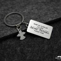 Schutzengel Schlüsselanhänger mit Gravur - Auto Glücksbringer - Schutzengel Schlüsselanhänger mit Engel - Schwarzmatt Bild 5