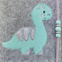 Mutterpasshülle / Hülle mit Dino für Mamipass - personalisierbar mit Name / Farbwahl - UHeft Hülle Bild 3