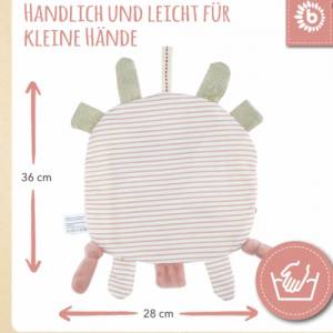 Babygeschenk Knistertuch personalisiert Reh | Geschenk zur Geburt | Baby Geschenkidee | Babyspielzeug Bild 5