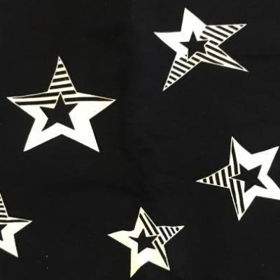 Jersey mit weissen STERNEN * Sterne mit Streifen * Grundfarbe ist nachtblau * 1,00 x 1,45 m