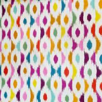 Stoff Baumwolle "Lenguas" multicolor weiss Leinenoptik Bild 1