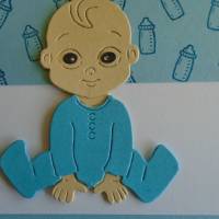 Geldgeschenk Taufe Geburt Gutscheinverpackung  Verpackung Taufgeschenk Geschenkidee Junge Blau Bild 2