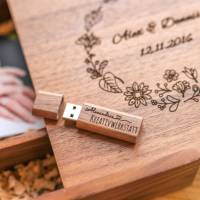Fotobox, Hochzeit, Erinnerung, Fotograf, Fotoverpackung, Holz Fotobox, Holzkiste, Hochzeitsfotos mit USB Stick Bild 3