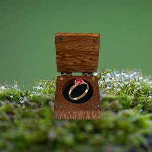 Ringbox aus Holz personalisierbar Überseeholz Bild 1