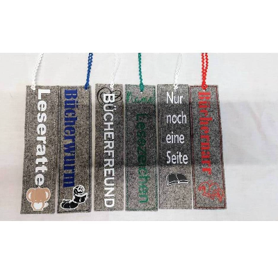 Lesezeichen aus Filz, als Geschenk für Sie/Ihn/Kinder