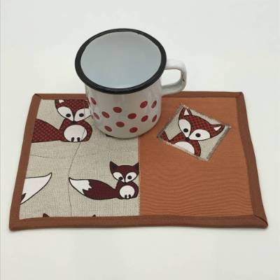 Tassenuntersetzer, Mug Rug "Füchse"