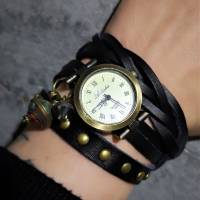 Armbanduhr,Wickeluhr mit Druckknopfverschluss, Koralle und Türkis Bild 7