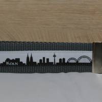 Schlüsselband Geschenk-Schlüsselanhänger Köln-Anhänger schwarz grau Skyline Autoschlüssel Hausschlüssel Bild 1