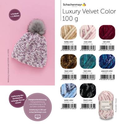  65,00 € / 1 kg Schachenmayr 'Luxury Velvet Color' weiches Chenille Garn mit Color-Druck in unterschiedlich Farbvariante