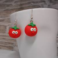 Freundliche Tomate  Ohrhänger 925  kawaii Bild 1