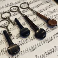 Geigen Wirbel Schlüsselanhänger, Violin Wirbel mit Schlüsselring, Geschenk für Geiger, Musiker und Lehrer Orchstermusik Bild 1