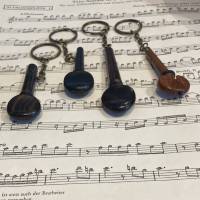 Geigen Wirbel Schlüsselanhänger, Violin Wirbel mit Schlüsselring, Geschenk für Geiger, Musiker und Lehrer Orchstermusik Bild 2