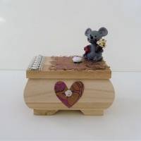 Geldgeschenk Maus Geburtstag Muttertag Holzbox Geschenk Verpackung Bild 1