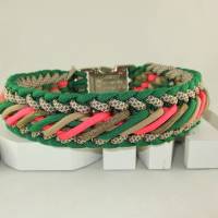 Hundehalsband Candy Flechthalsband Halsband geflochten aus Paracord mit Zugstopp oder Klickverschluss Bild 1