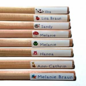 DIY 60 Stiftaufkleber Schulkind mit Name personalisiert verschiedene Motive Bild 3