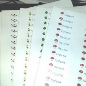 DIY 60 Stiftaufkleber Schulkind mit Name personalisiert verschiedene Motive Bild 5