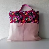 Shopper - ein Rosenmeer schmückt sich mit rosa Fronttaschen Bild 5