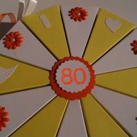 Geldgeschenk, Geschenk zum 80. Geburtstag, Geldgeschenkverpackung,  Geschenkschachtel zum Geburtstag,Geburtstagskind Bild 5