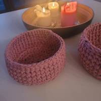 Hübsches Häkelkörbchen in rosa :) Bild 4