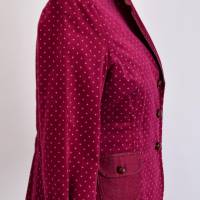 Damen Cordblazer | Pink mit helle Pinkpunkte | Bild 3