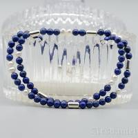 Blaue Edelsteinkette mit SWZ-Perlen und 925er Silber Bild 1