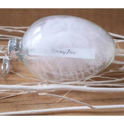 Osterdekoration Osterei Glas mit Spruch Wiesentau klein