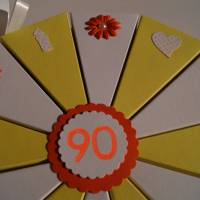 Geldgeschenk,Schachteltorte,  90. Geburtstag, Geldgeschenkverpackung,  Geschenkschachtel zum Geburtstag,Geburtstagskind Bild 6
