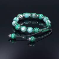 Herren Armband aus Edelsteinen Smaragd Malachit Amazonit 925 STERLING SILBER, Geschenk für Mann, LIMITED EDITION Bild 4
