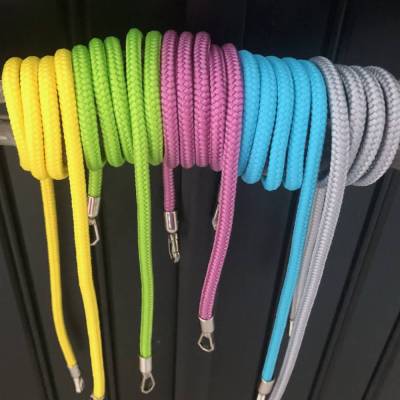 Schultergurte aus Segelseil mit silberfarbenen drehbaren Karabinern Taschengurte in unterschiedlichen Farben und Längen