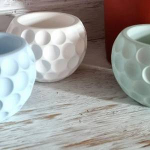 Kerzenhalter / Teelichthalter aus Raysin im minimalistischen Skandi Stil, in verschiedenen Farben Bild 5