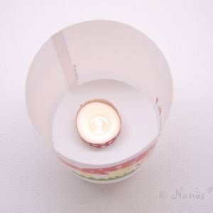 DIY Personalisiertes Windlicht zur Kommunion mit bunter Wimpelkette Tischlicht Lichthülle Bild 2