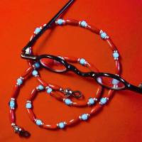 Brillenkette / Brillenband in Rot (BRI 8) Bild 1