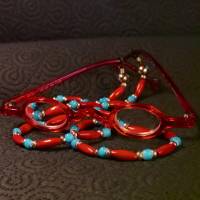 Brillenkette / Brillenband, Brillenhalter in Rot (BRI 8) Bild 5