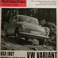 Motor Rundschau - für den Tankwart/Ausgabe A    Nr. 24     25. Dez.  1966  Test : VW Variant 1600 A Bild 1