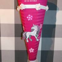 Schultüte Zuckertüte für Mädchen Einhorn pink Bild 1