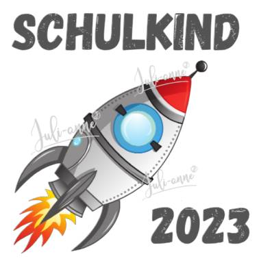 Bügelbild Schulkind Rakete Junge